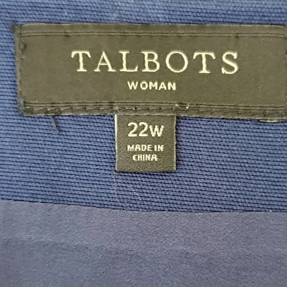 Talbots flat details blue